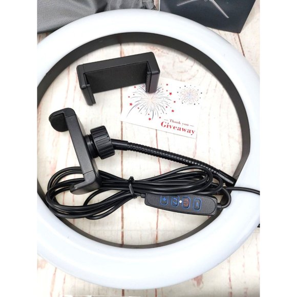 10" Ring Light with Tripod Stand LED Circle Lights Vlog Phone Holder GPEESTRAC - Picture 4 of 9